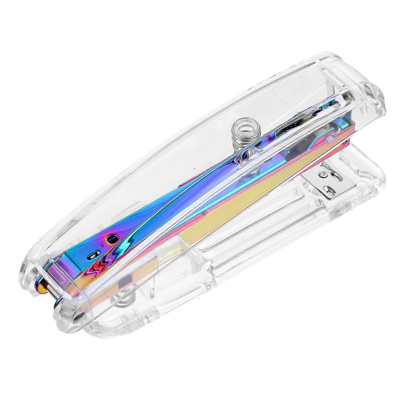 Plastic Stapler Transparent Stapler Students Stapler Hand Stapler Clear Stapler Home Office Stapler