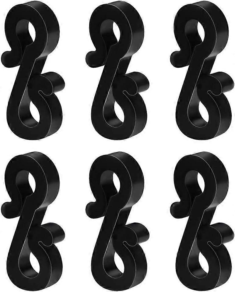 Black Gutter Hooks - 60 Pcs for Securing Outdoor String Lights