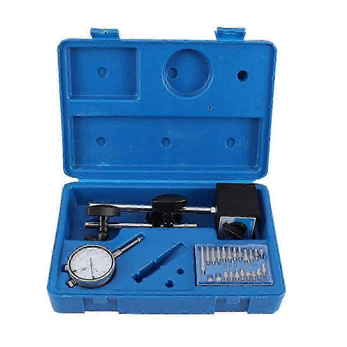 Dial Indicator with Magnetic Base Holder Fine Adjustable Long Arm