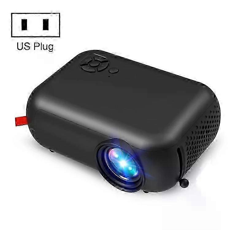 A10 Mini Projector-480x360 Resolution,1080P Support,Black (US Plug) US Plug