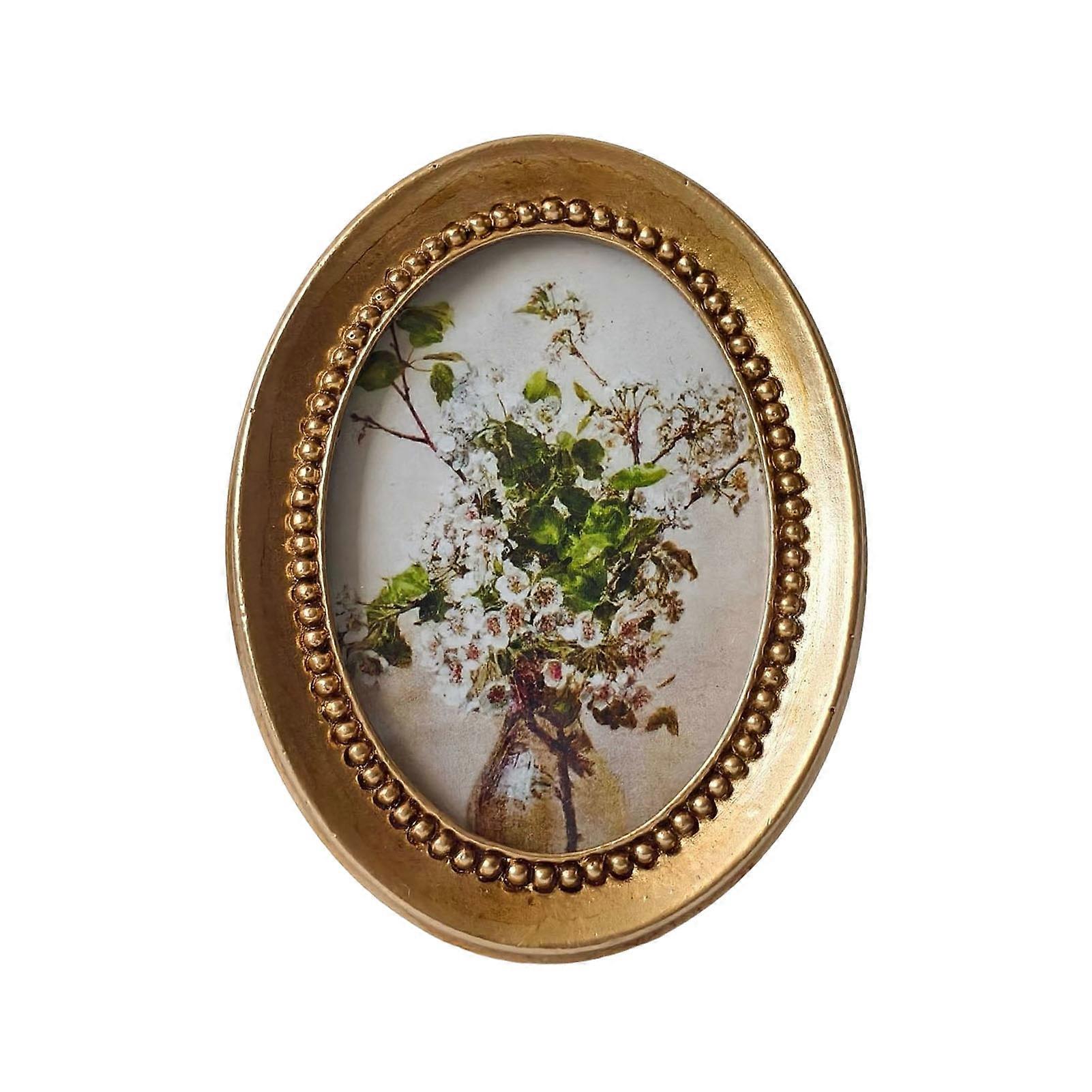 Rustic Flower Artwork with Decorative Frame for Wall Hanging and Table Display