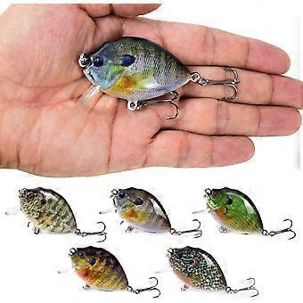 wobbler Fishing Lure, 5PCS Lures 6cm 15g Mini Wobbler Lure Artificial Hard Bait Crankbait with Tackle Box for Fish Bass