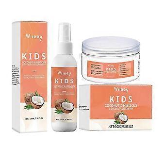 Kit de Cuidados para Cabelos Cacheados Shea Moisture Kids - Creme Modelador de Cachos com Coco e Hibisco + Spray Desembaraçante Extra-Hidratante para Crianças com Cabelos Ondulados, Grossos e com Frizz