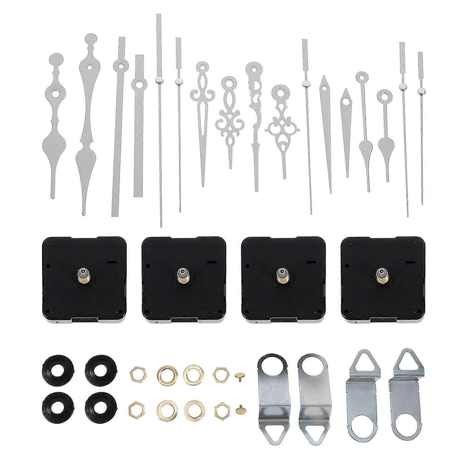 4 Sets DIY Clock Movement Replacement Pointer Clock Parts Wall Clock Movement