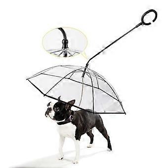 Leytn Dog Umbrella with Dog Leash for Outdoor Walking in Snow or Rain