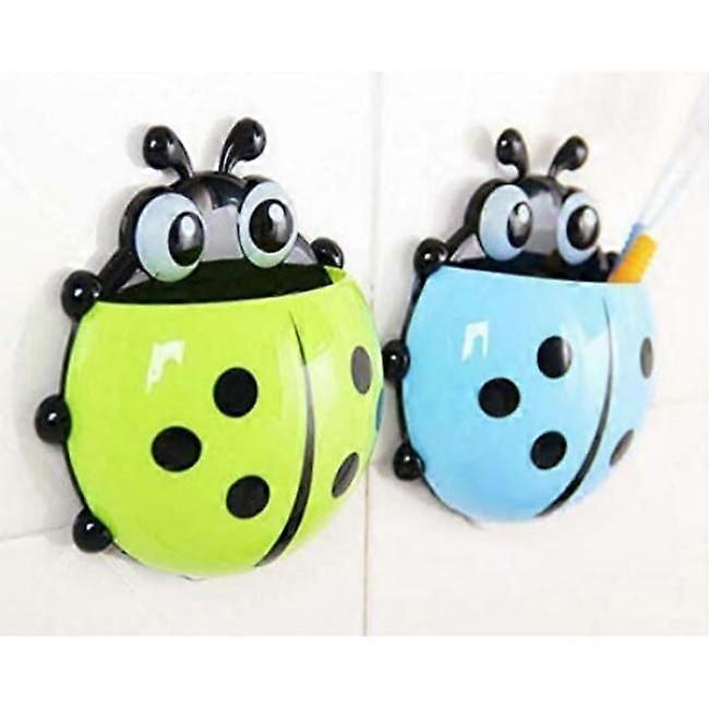 2 pack cute Ladybug toothbrush holder with suction cup