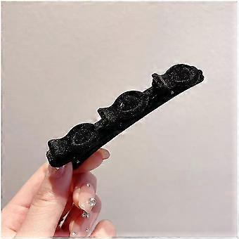 Clipe de cabelo esmagado Barrettes antiderrapante Duckbill Clip Headwear para grosso cacheado Hair Styling decorativo