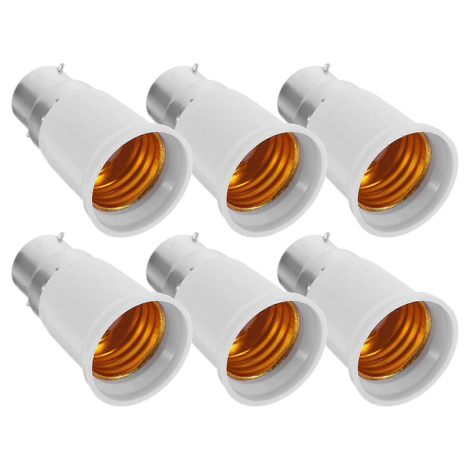 6Pcs Lamp Socket Adapter B22 to E27 Socket Converter Light Bulb Adapter Lamp Base Adapter