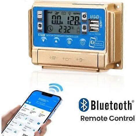 60A MPPT Solar Charge Controller  12V/24V Charger  99% Tracking Efficiency  Bluetooth LCD Display  Multiple Protections