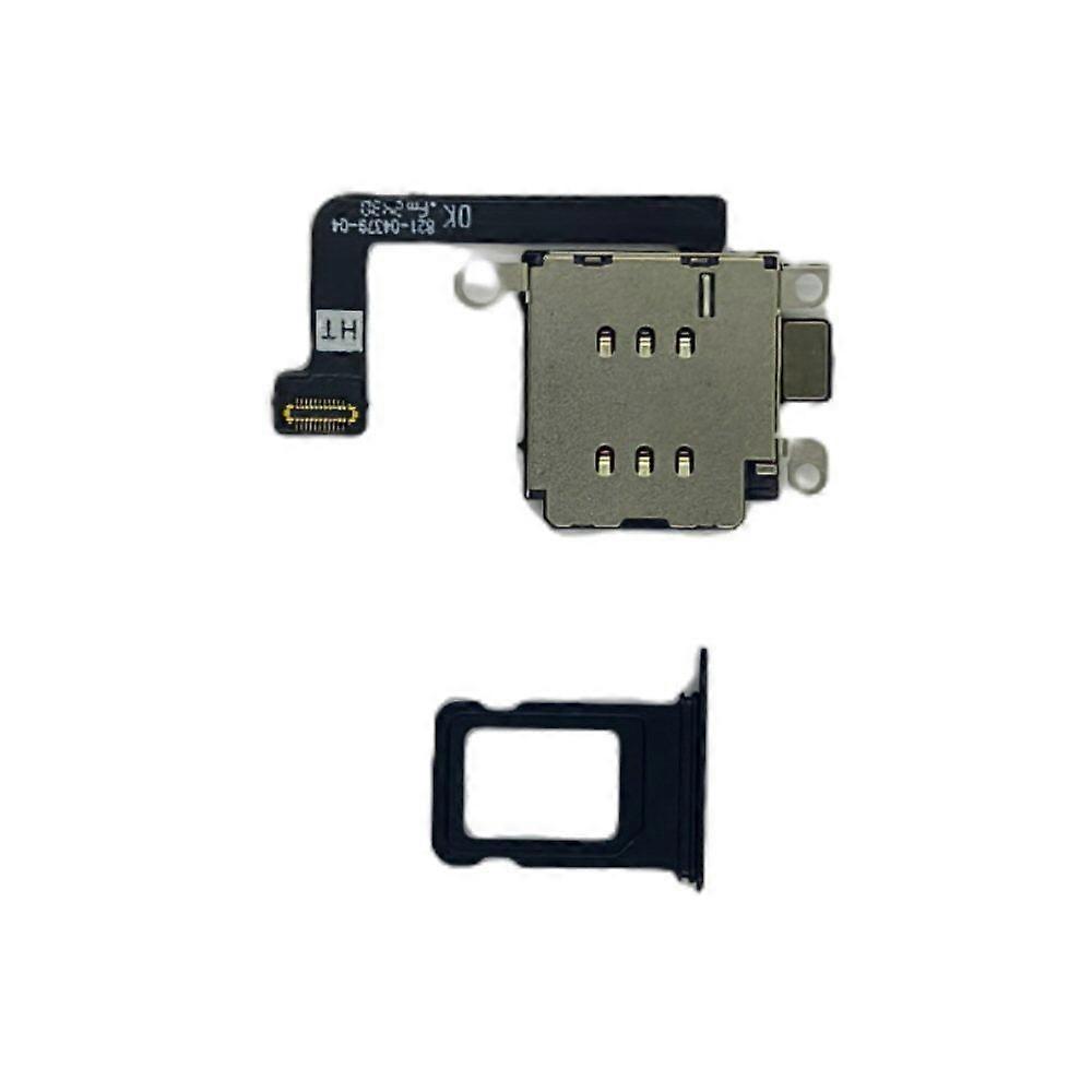Dual Sim Reader and Sim Tray for iPhone 15 Plus Black