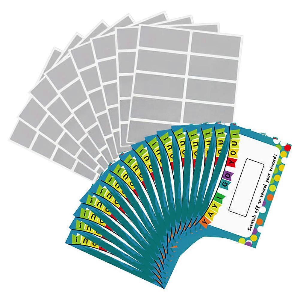 Scratch Off Labels Rectangular Paper for Decoration 100 Sheets Peel and Stick