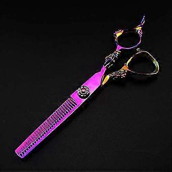 6 Inch Japanese Steel Hair Thinning Scissors for Hairdressers, Ergonomic Non-Slip Handle