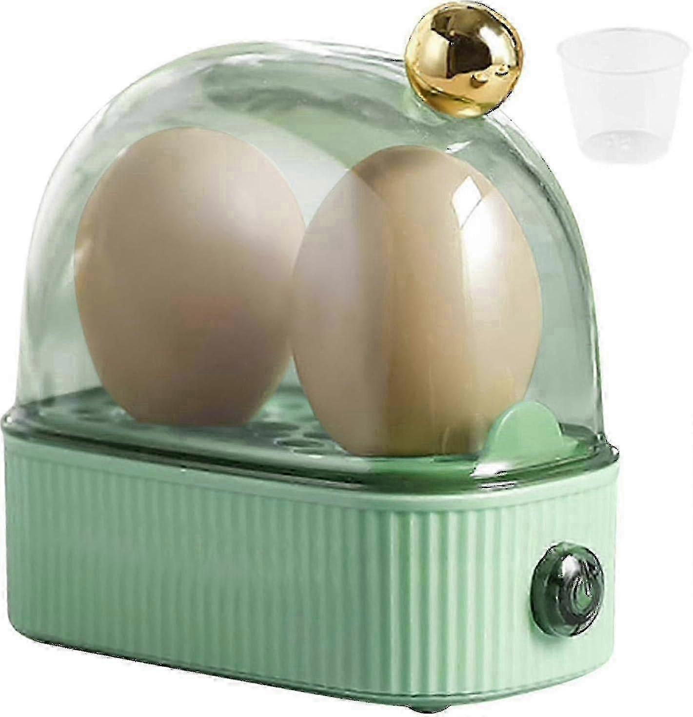 Electric Egg Cooker for 2 Eggs, Compact Egg Steamer with Timer for Soft/Medium/Hard Boiled Eggs