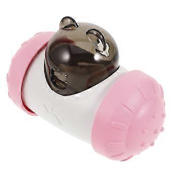 Dog Treat Dispensing Ball Toy Bear Shape for Interactive Play 4Pcs Pink ABS