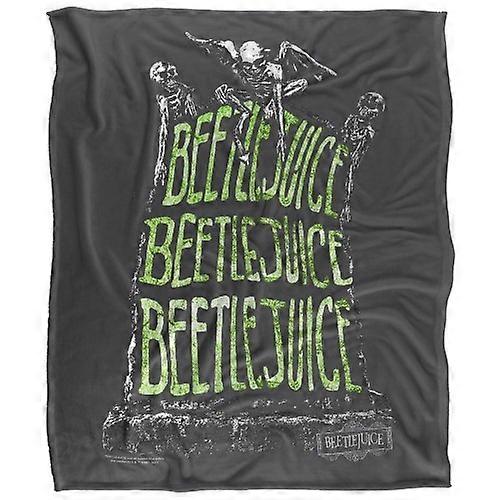 Beetlejuice Headstone Name Soft Touch Blanket
