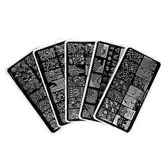 Nail Stamp Plate Manicure Plates for Nail Art 15Pcs Stamping Kit