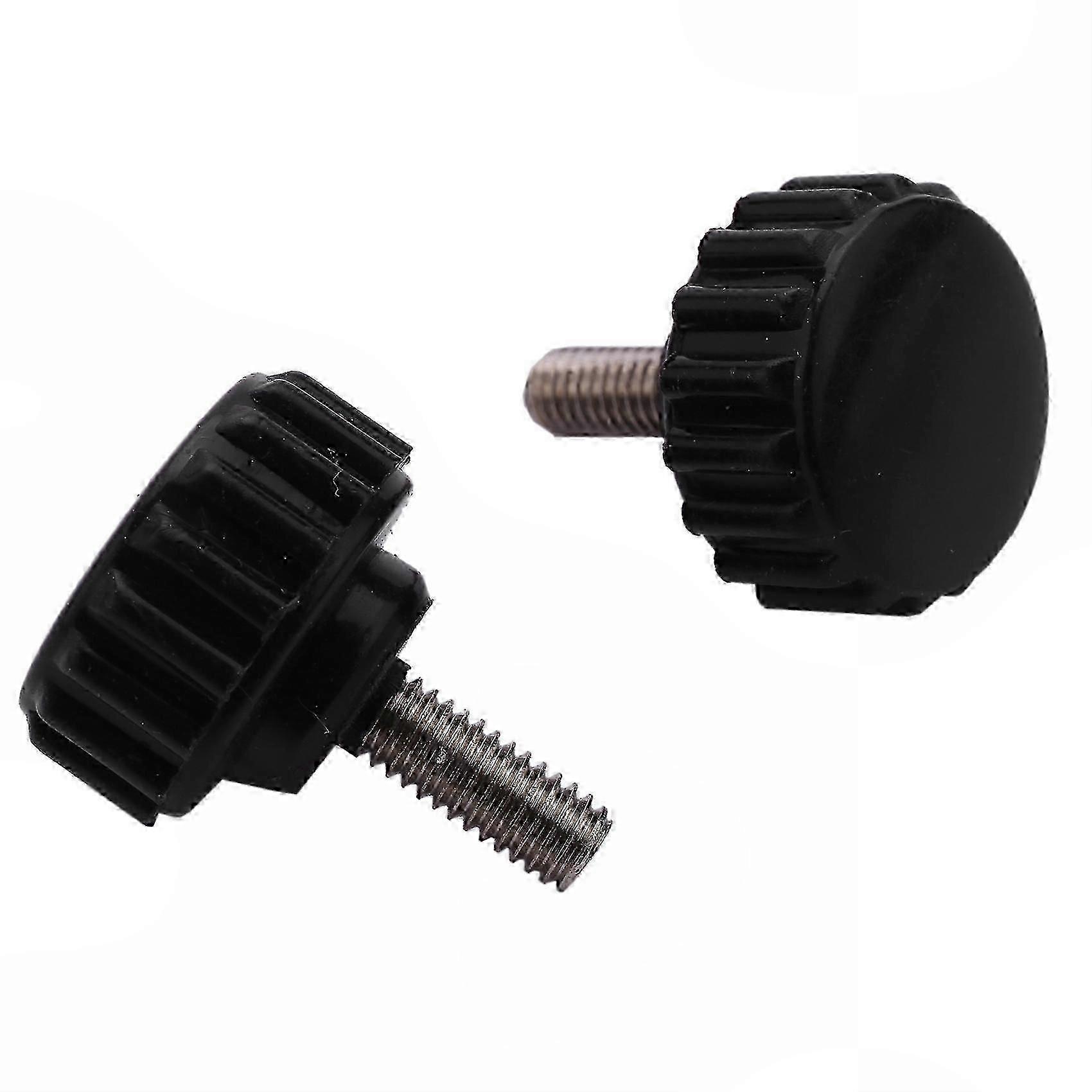 2 Pcs M4 x 10mm Round Head Knurled Thumbscrews, Screw-On Clamping Knobs