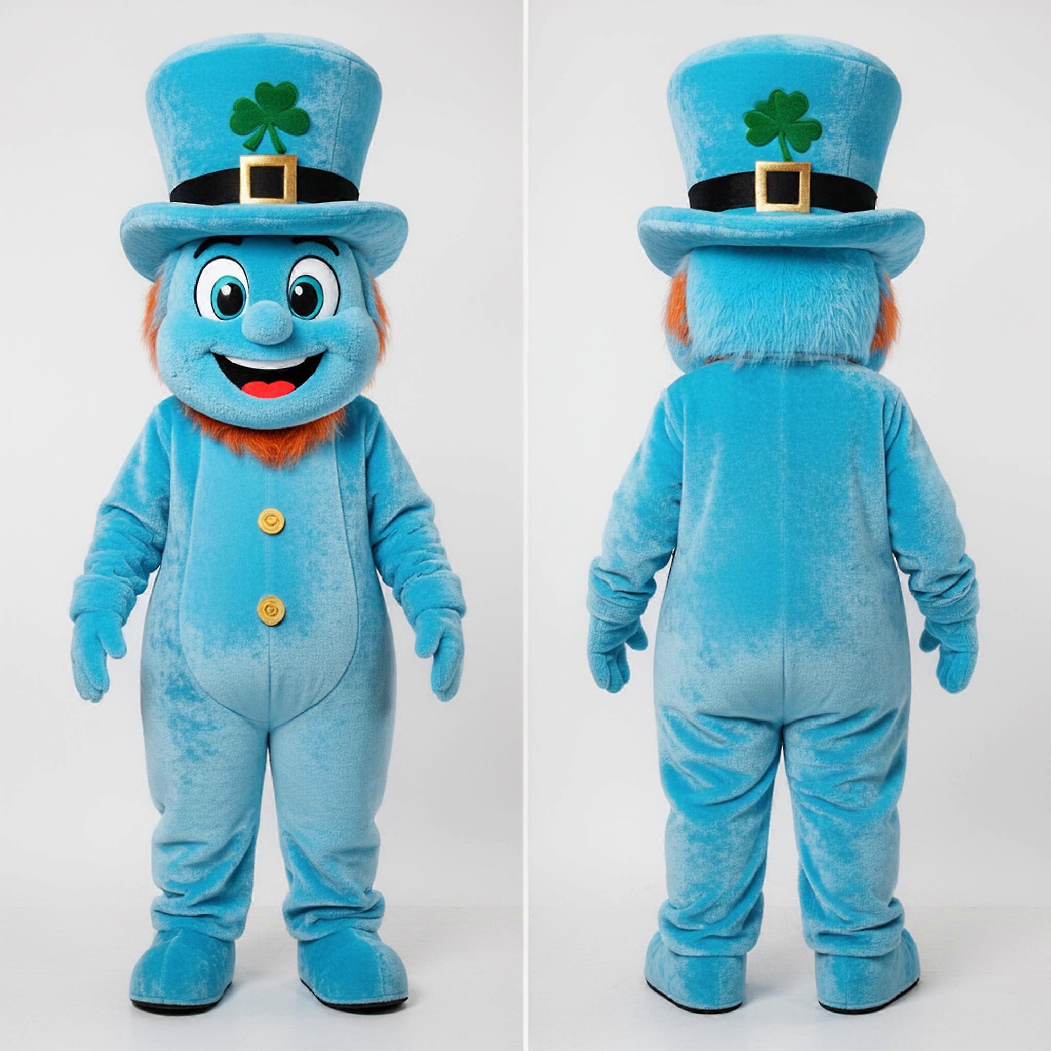 MASTICOT Sky Blue Towering Leprechaun Hat Mascot