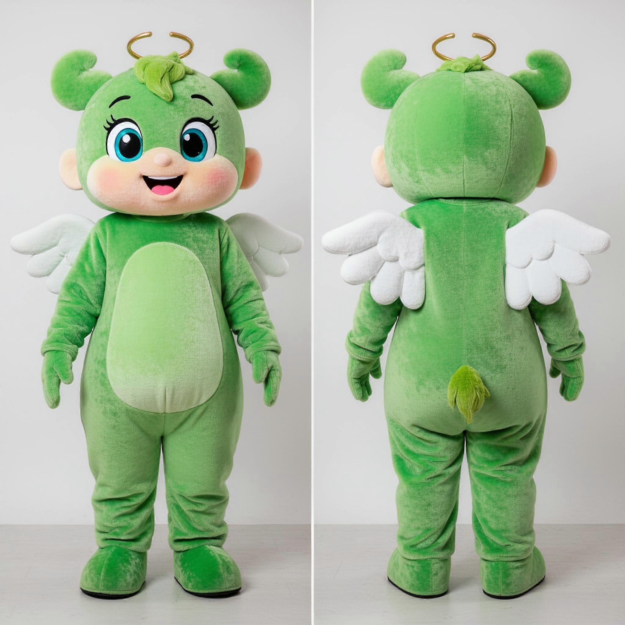 MASTICOT Velvety Green Charming Cupid Mascot