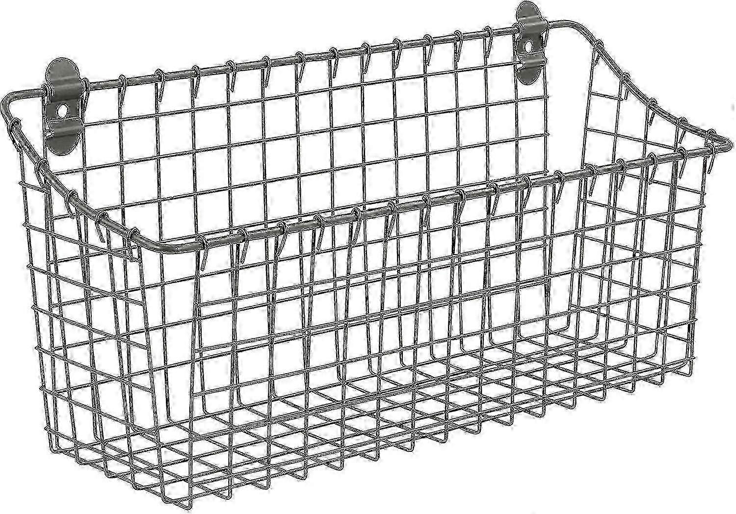 Industrial Gray Extra Large Wall-mounted Storage Bin Rustic Farmhouse Organization,l