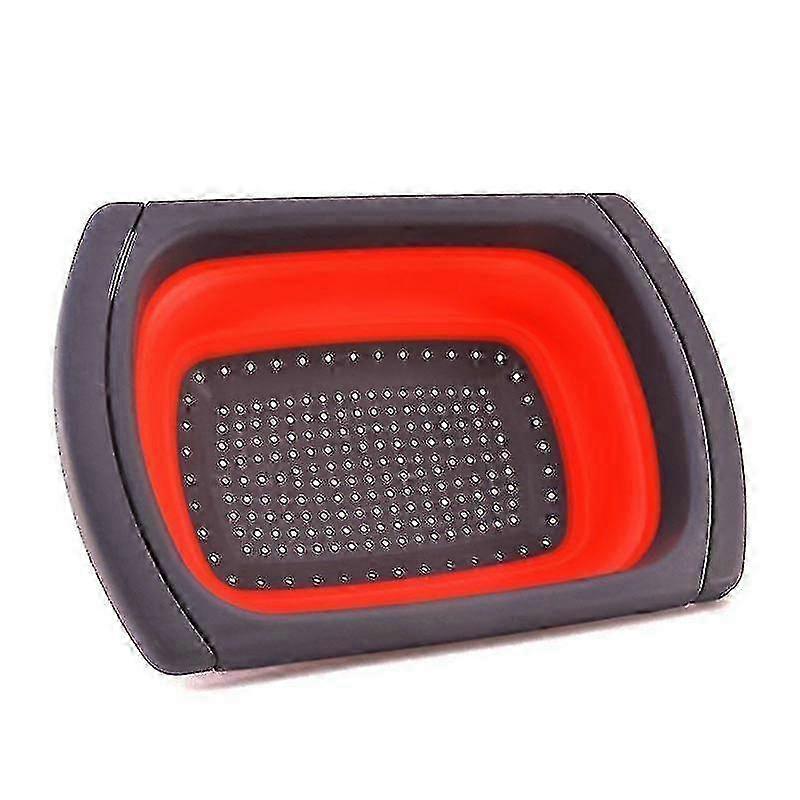 Fruit Vegetable Folding Draining Basket Kitchen Strainer Collapsible Colanders Retractable Handles