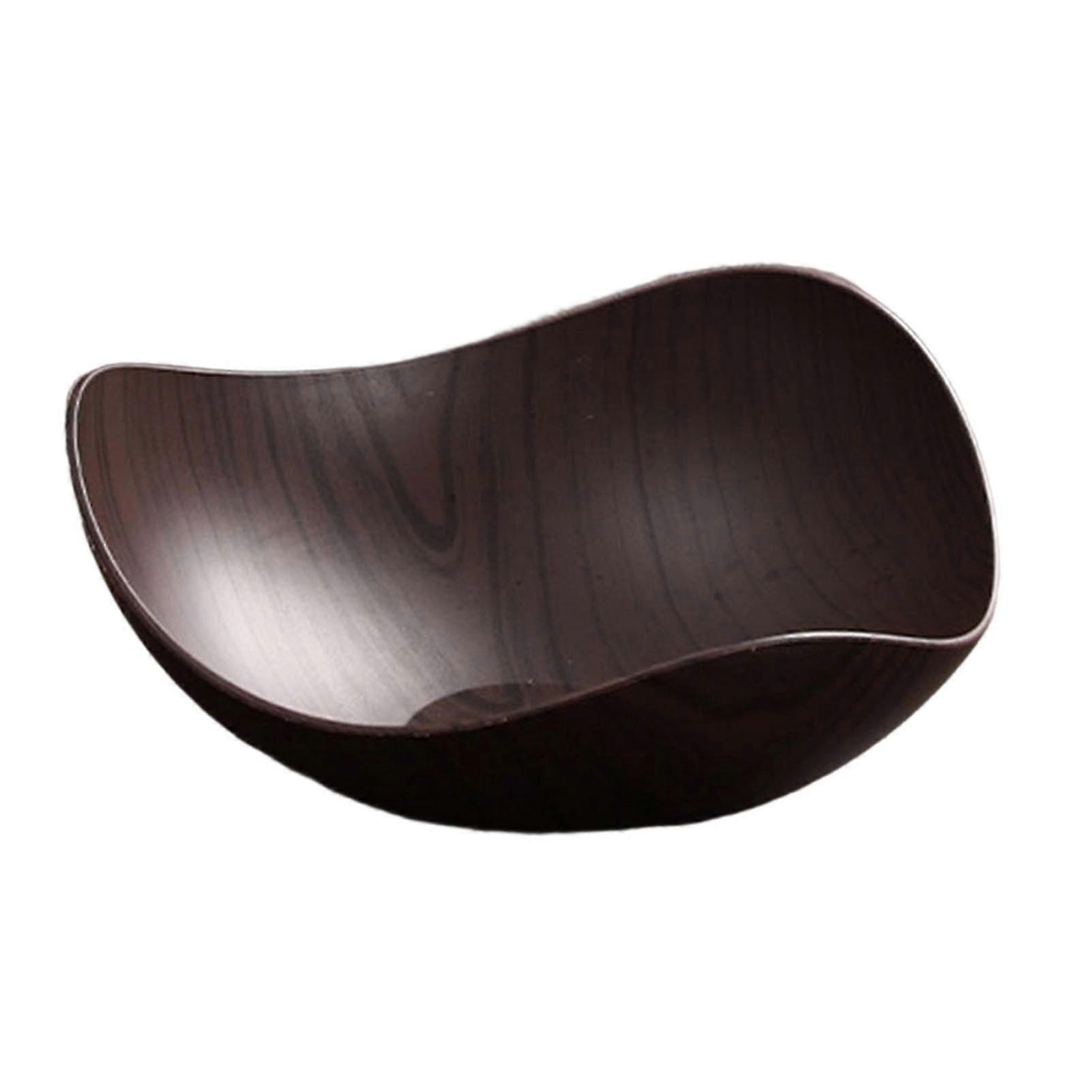 Stackable Fruit Tray - Wood Grain Serving Plate for Snacks