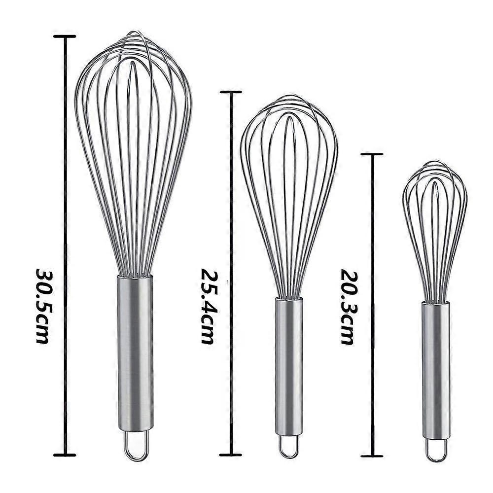 Rust-Resistant Stainless Steel Whisks, Versatile Kitchen Cooking Set