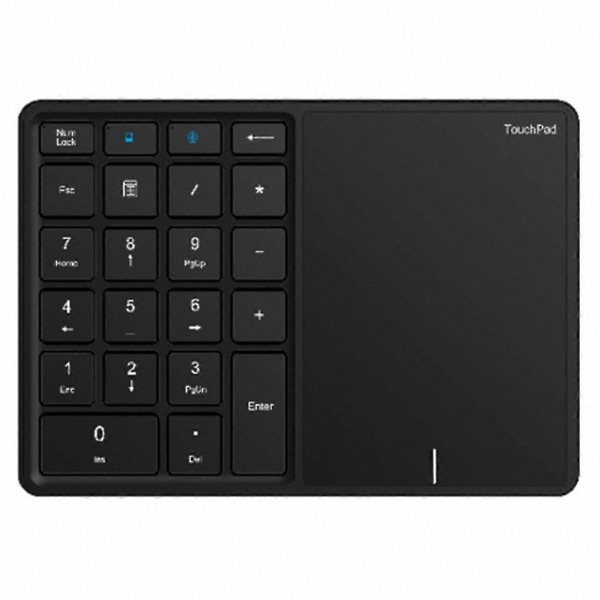 Wireless Numeric Keypad with Touchpad and Bluetooth Connectivity 22-Key USB Digital Pad