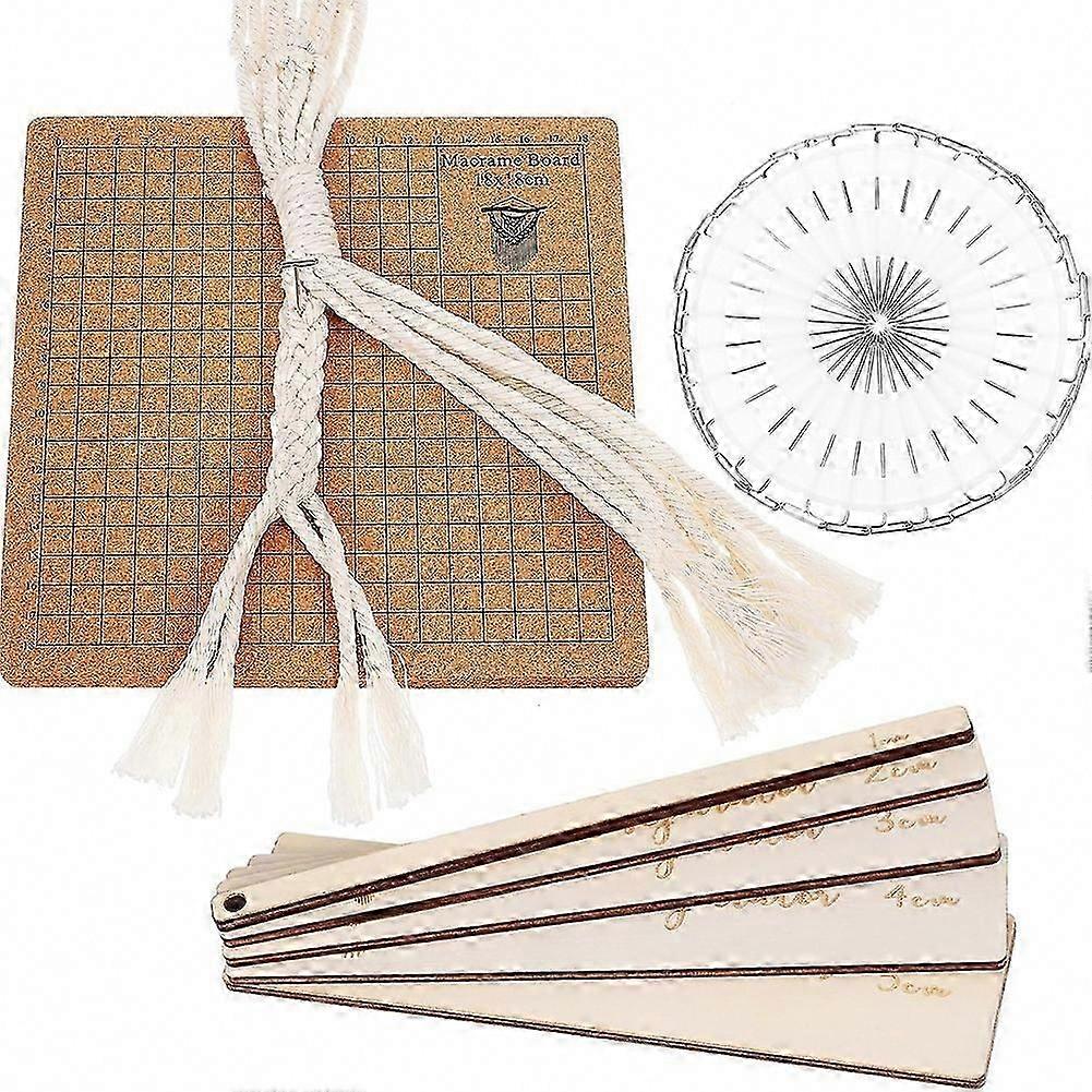 Kit de macramê DIY com placa e pinos, ferramentas e suprimentos de macramê