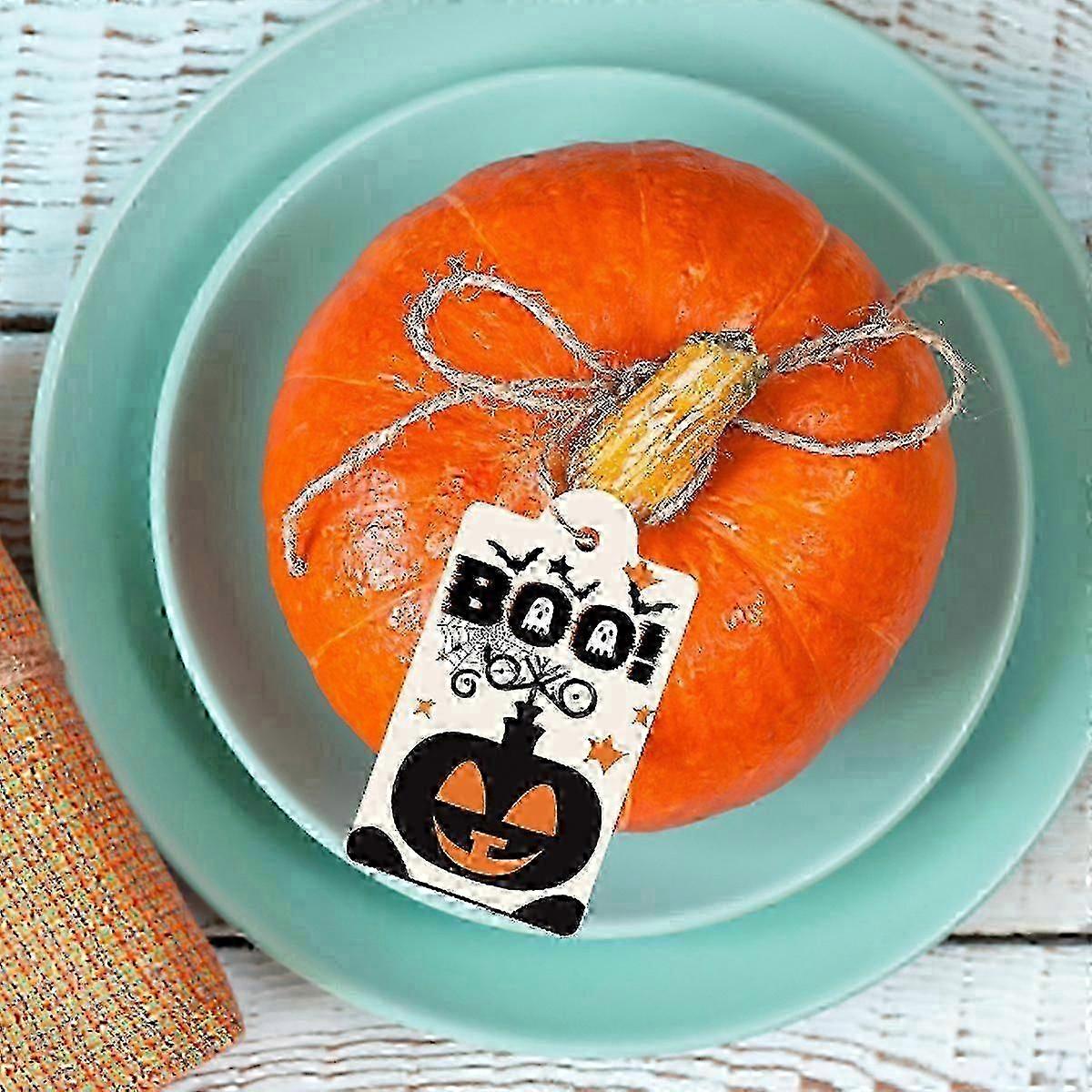 Halloween Hanging Tags 80-Pack with String-69
