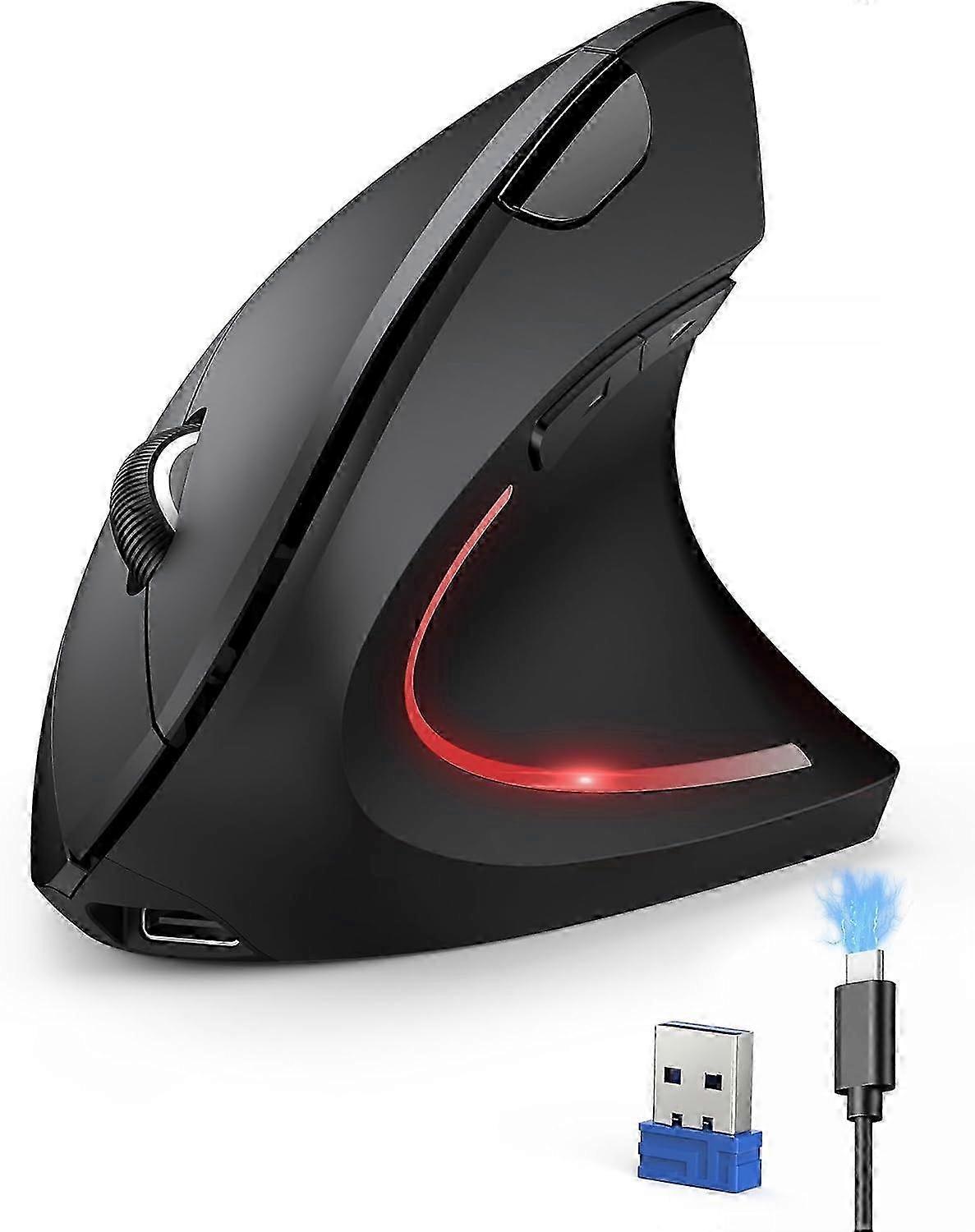 Wireless Ergonomic Mouse, Rechargeable Wireless Vertical Mouse