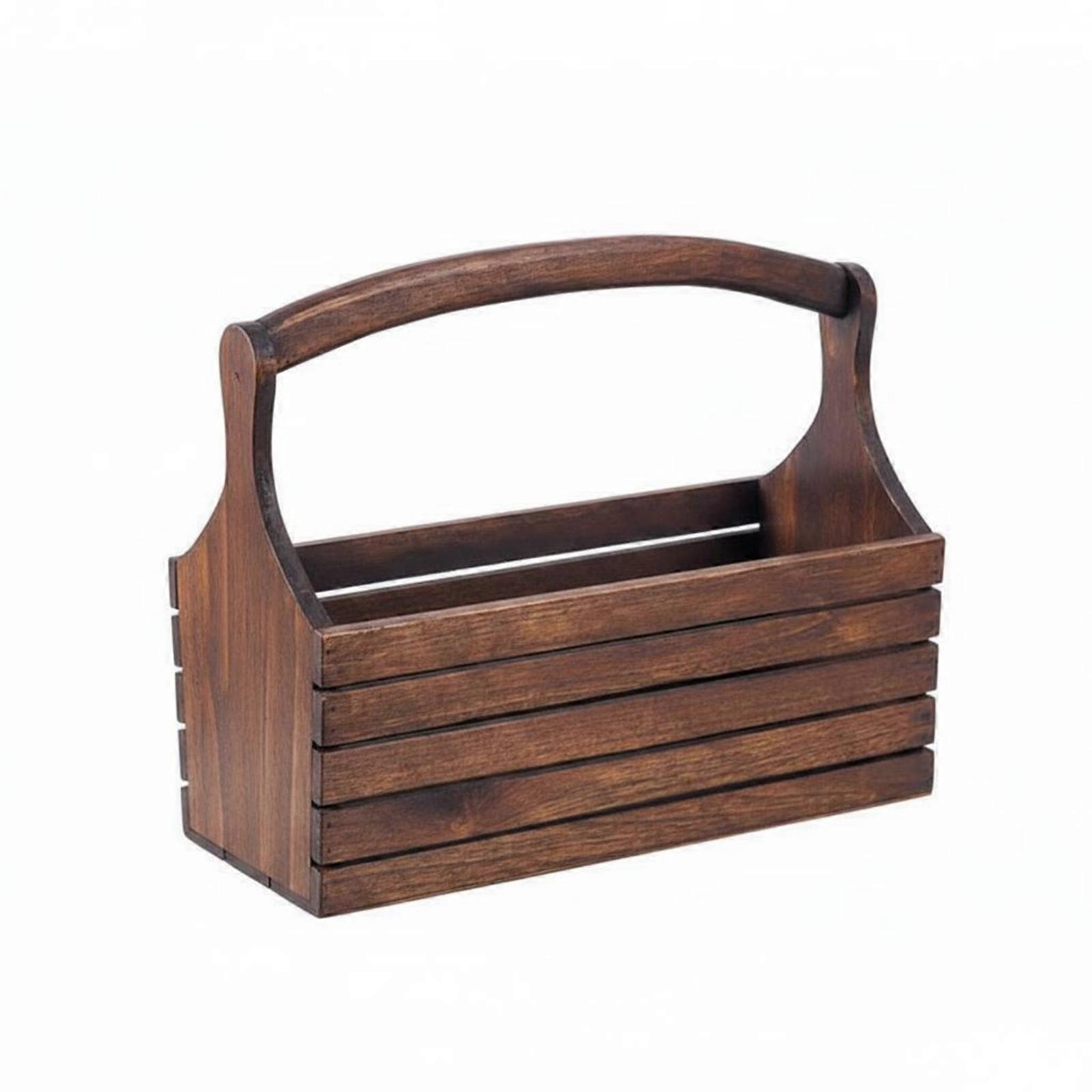 Wooden Hand Container Handheld Design Rustic Wood Container Multi-Use