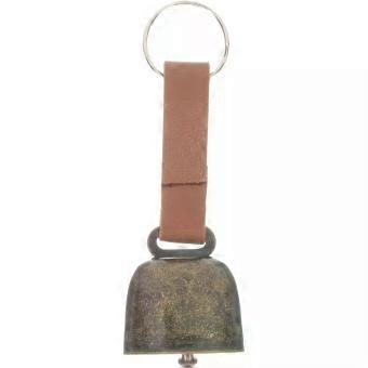 Outdoor Camping Cowbell Simple Vintage Design for Anti-lost Bell Pendant with Loud Sound, Leather and Copper Material for Pets and Cattle for Crafts a