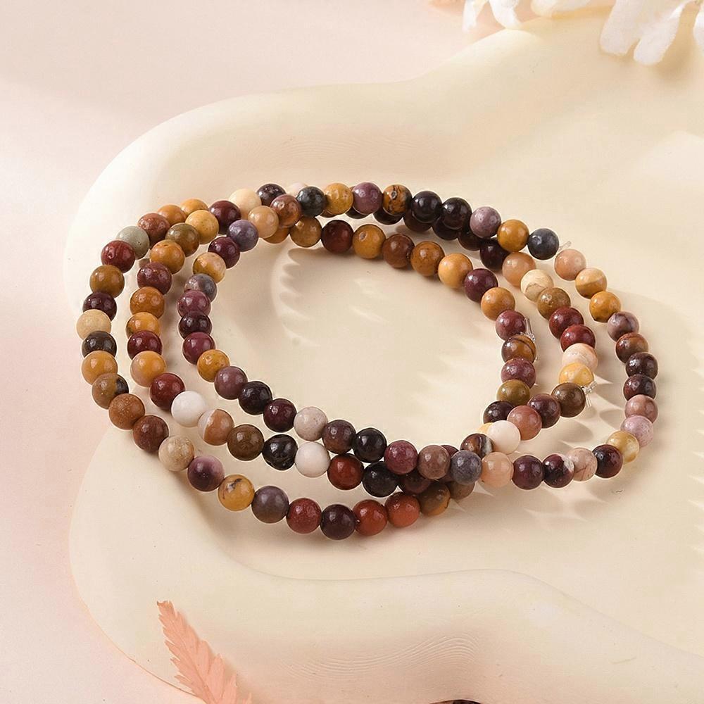 10pcs Mookaite Round Bead Stretch Bracelets 54.5mm Bead: 4~5mm