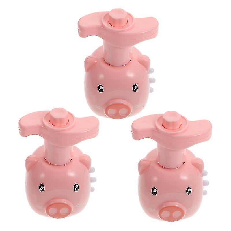 11X6.5cm Pink Spinning Tops 3pcs Kids Flashing Gyro Toys Luminous Peg-top Playthings Gyroscope Toys