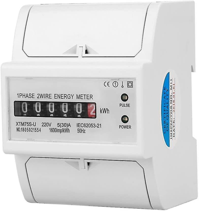 220v Multifunctional Single -phase Electrical Electrical Energy Counter On Din Rail Meter 2 Line 4p (5 (3