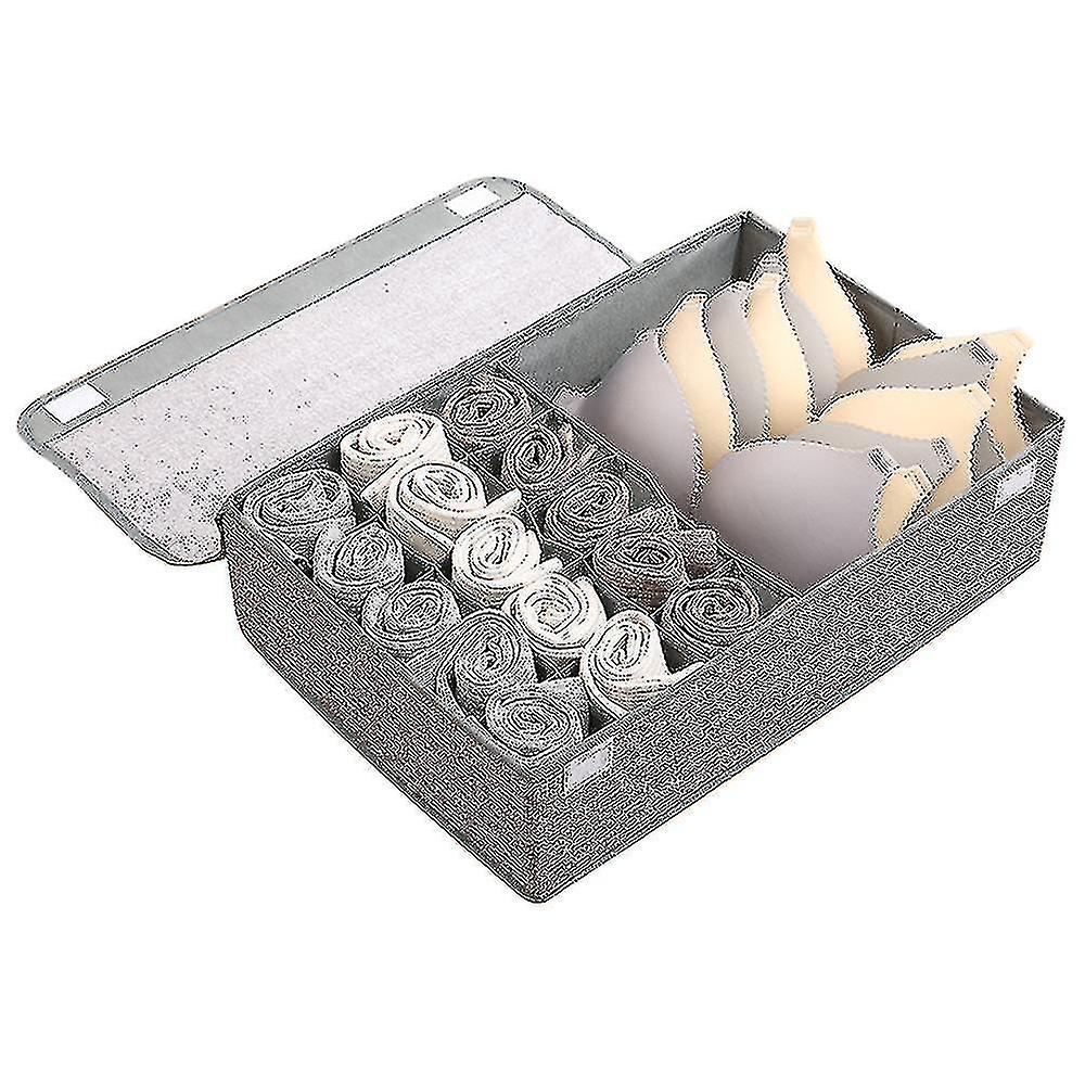 16 Grids Underwear Organizer Drawer Dividers Foldable Storage Case