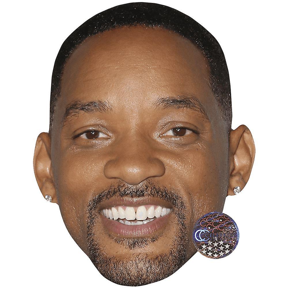 Will Smith (Smile) Celebrity Mask, Flat Card Face