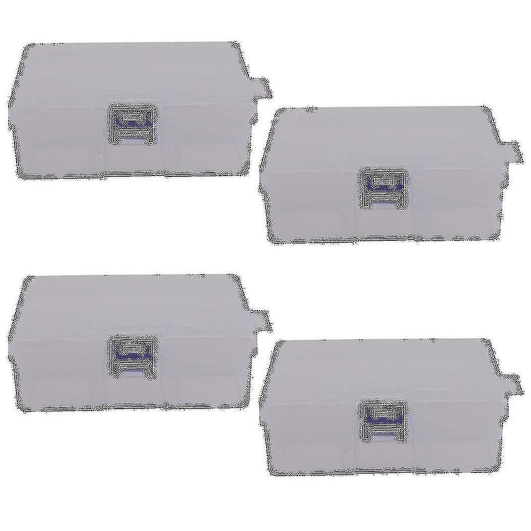4x 6 Removable Plastic Storage Box Jewelry/earring/tools Container Organizer