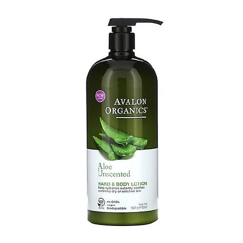 Avalon Organics Hand & Body Lotion, Aloe Unscented, 32 Oz (Pack of 6)