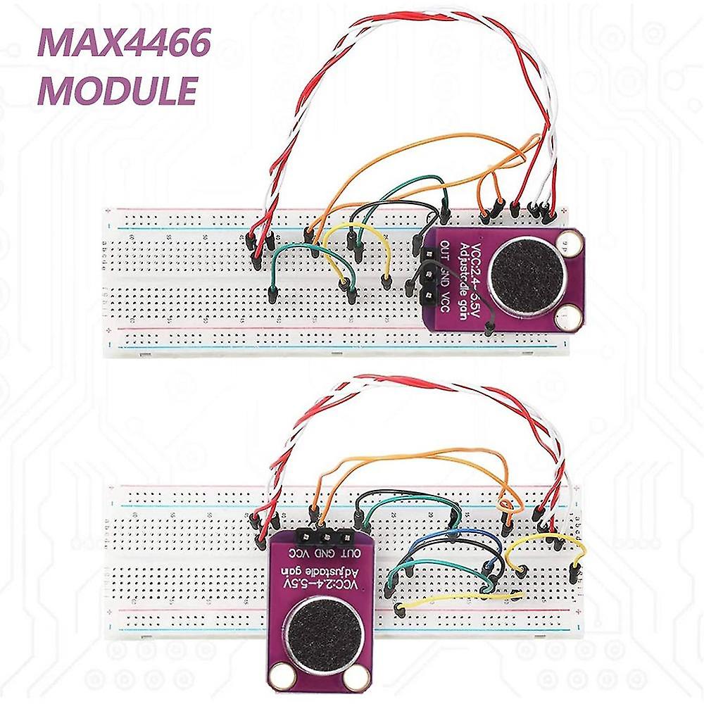 10 Pcs Electret Microphone Amplifier Adjustable Max4466 Module Microphone Preamplifier Purple Break