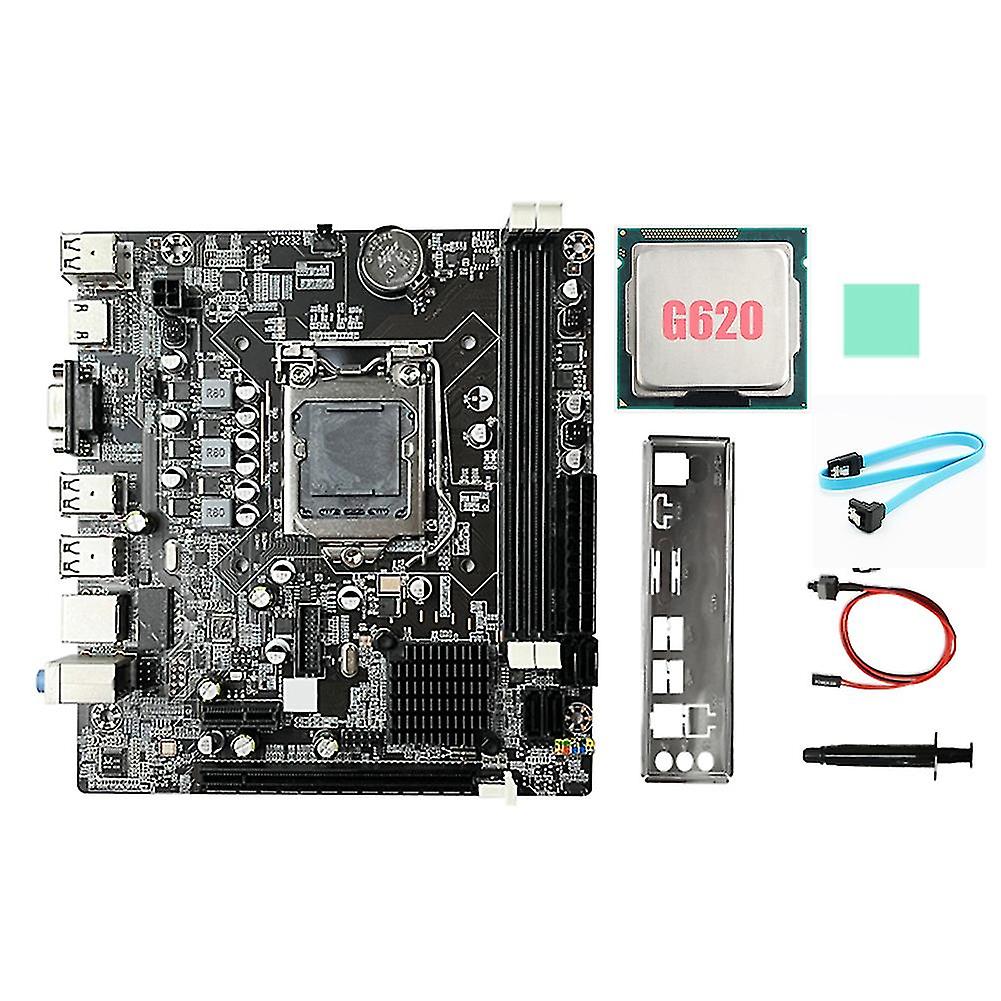B75 Desktop Mboard+g620 Cpu+sata Cable+s Cable+baffle A1155 Ddr3 For I3 I5 I7 Pe