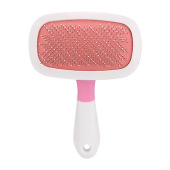 Pet Massage Airbag Comb Smooth Needle Dogs Puppy Hair Comb Plastic Remove Knots TanglesLarge Pink