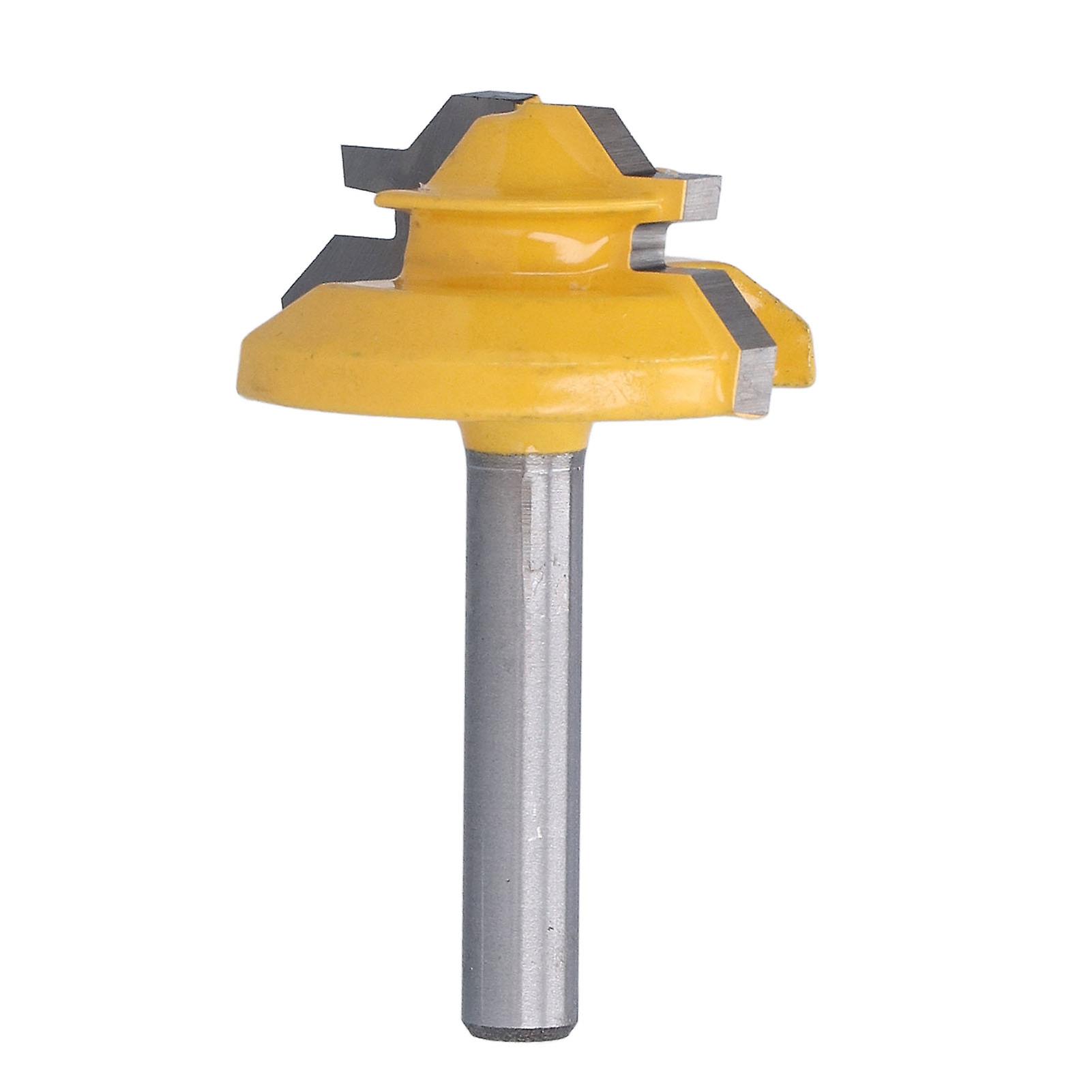 45° Router Bit 1/4in Shank Alloy Blade Milling Cutter for Wood Cutting Woodworking Projects1‑3/8in