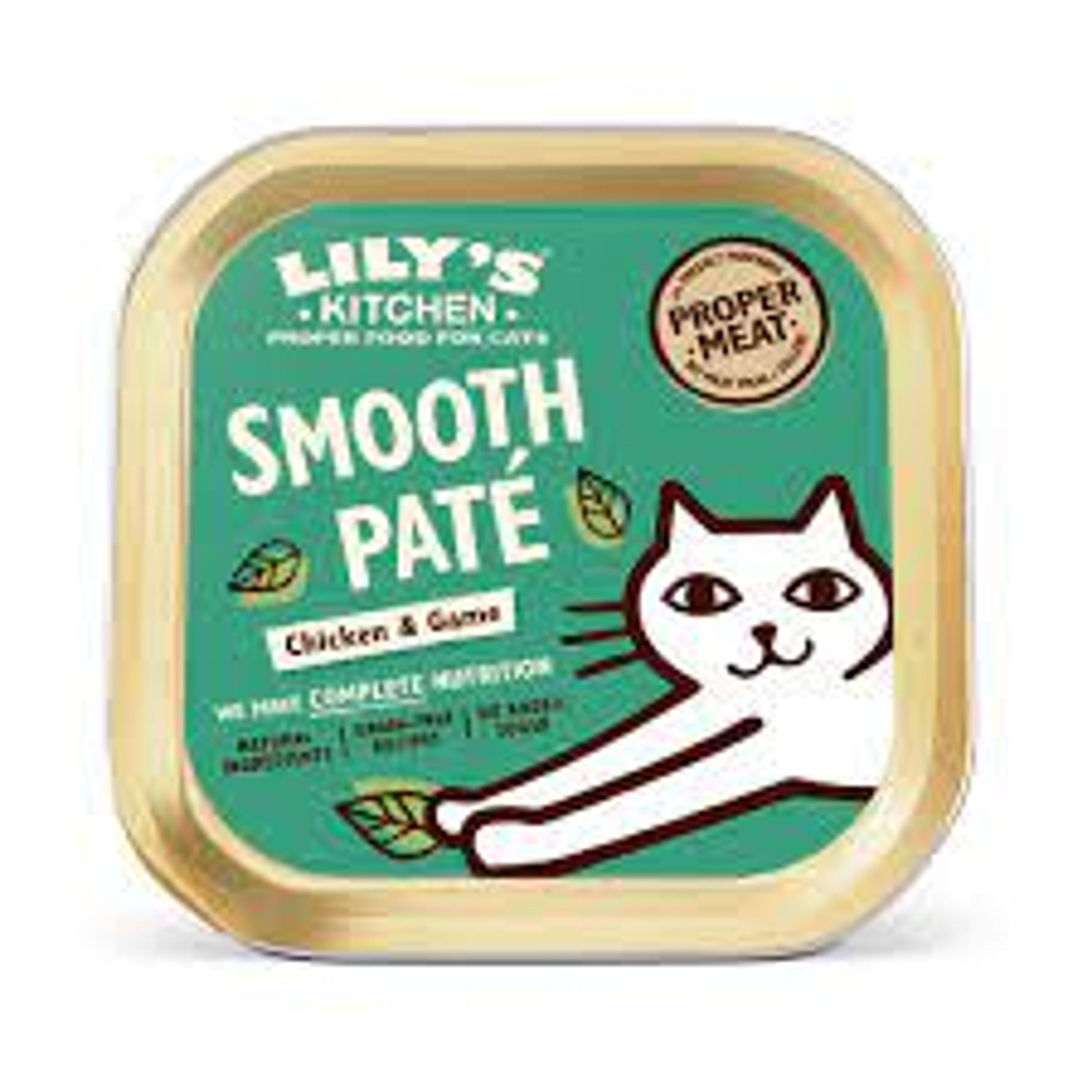 Lilys Kitchen Chicken, Game Pate Cat Wet Food 19 x 85g