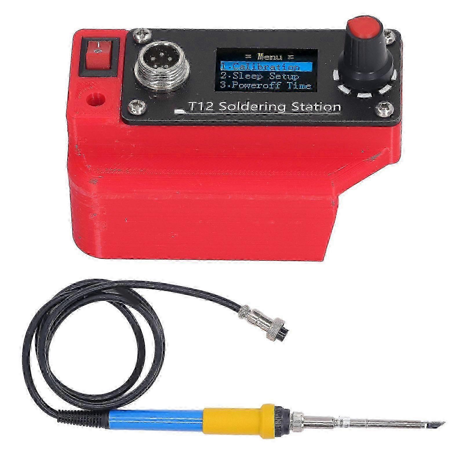 Cordless Soldering Iron Station LCD Digital Display, Fast Heating Temperature Adjustable 18V 72W T12 K