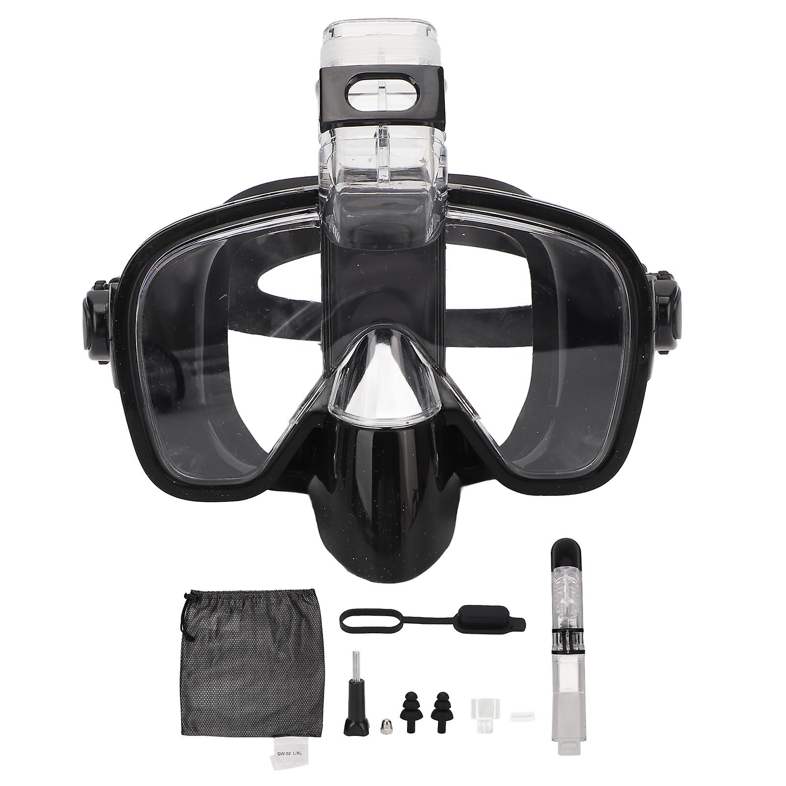 Clear-Vision Dive Goggles with Camera Mount for Snorkeling & Swimming, Secure Seal