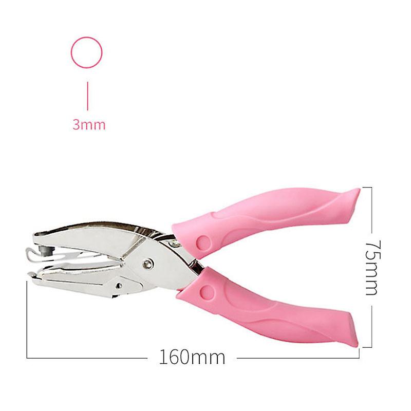 Small Single Hole Puncher Comfortable Handle Compact Lightweight Handheld for Home Office DIY 3mm Medium Round Hole