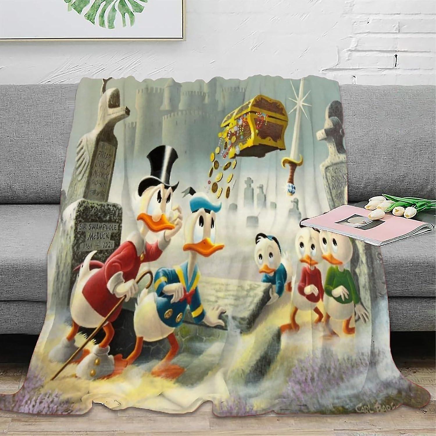 Paperino 3d Flanella Coperta Morbida E Soffice Per Divano, Morbida Coperta In Peluche Coperta In Pile Con Design Moderno Semplice K-564 50x40 polli...