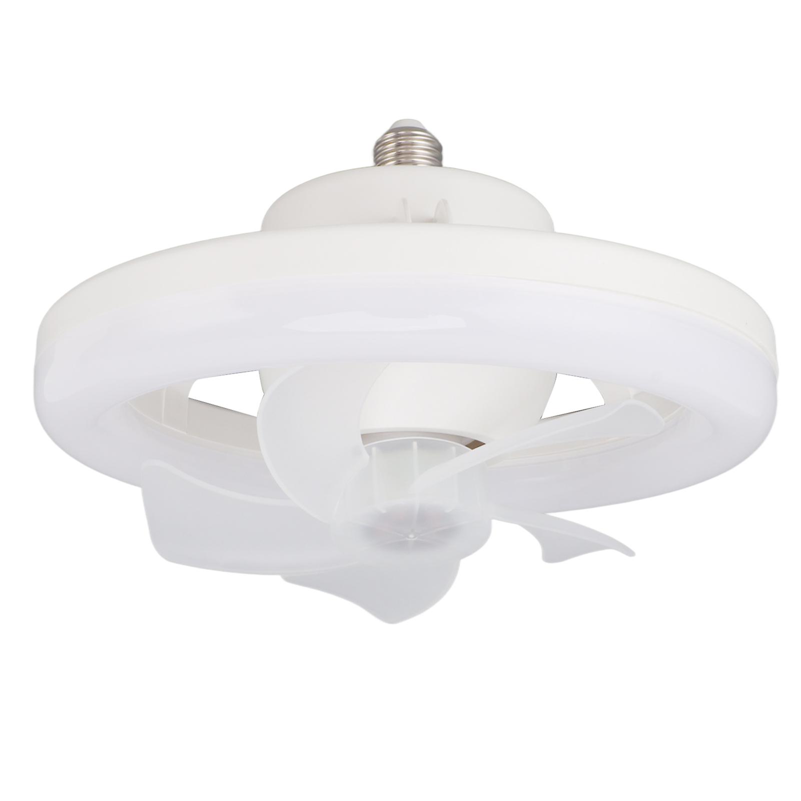 Ceiling Fan Light 360 Degree Rotate Dimmable E27 Adjustable LED Lamp 5 Blade 48W with Remote Control for Garage 85‑265V 
